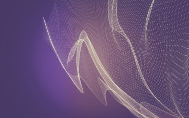 Çokgen alanı düşük Poli koyu arka plan, 3d render