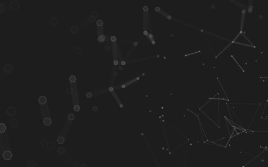 Çokgen alanı düşük Poli koyu arka plan, 3d render