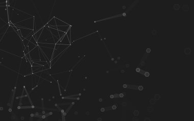 Çokgen alanı düşük Poli koyu arka plan, 3d render