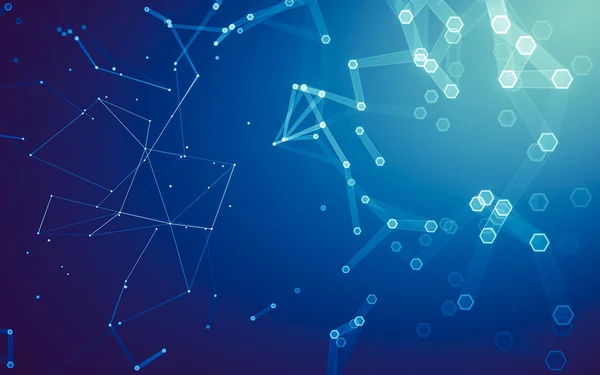 Çokgen alanı düşük Poli koyu arka plan, 3d render