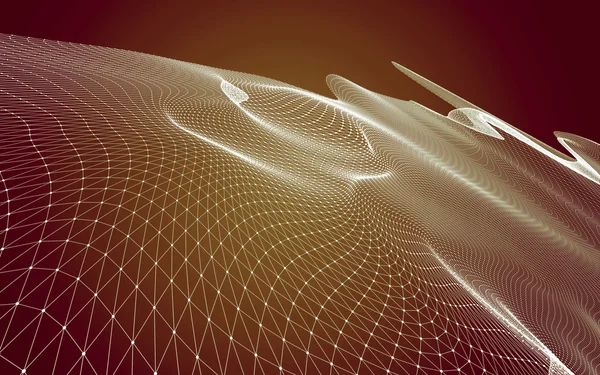 Çokgen alanı düşük Poli koyu arka plan, 3d render