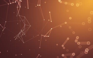 Çokgen alanı düşük Poli koyu arka plan, 3d render