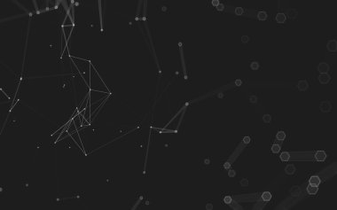 Çokgen alanı düşük Poli koyu arka plan, 3d render