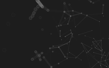 Çokgen alanı düşük Poli koyu arka plan, 3d render