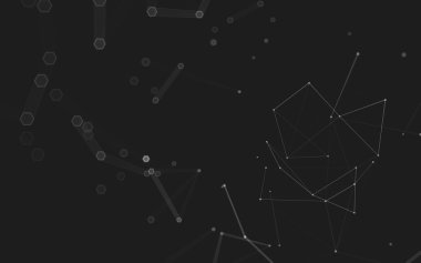 Çokgen alanı düşük Poli koyu arka plan, 3d render