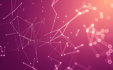 Çokgen alanı düşük Poli koyu arka plan, 3d render