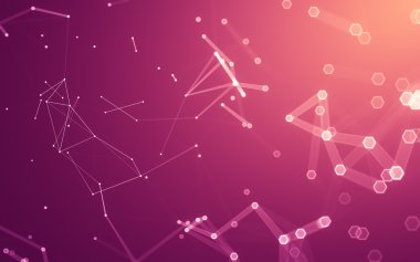 Çokgen alanı düşük Poli koyu arka plan, 3d render