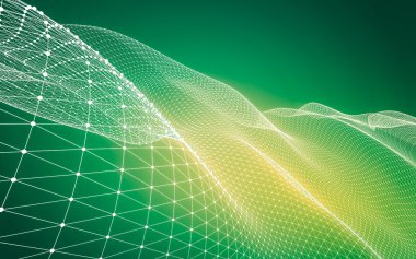 Çokgen alanı düşük Poli koyu arka plan, 3d render