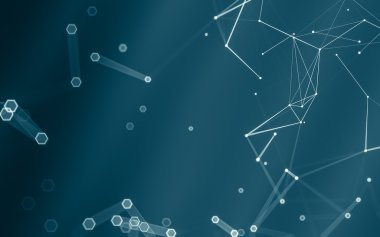 Çokgen alanı düşük Poli koyu arka plan, 3d render