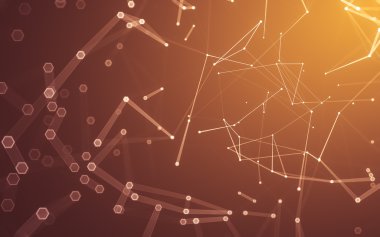 Çokgen alanı düşük Poli koyu arka plan, 3d render