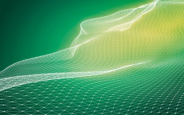 Çokgen alanı düşük Poli koyu arka plan, 3d render