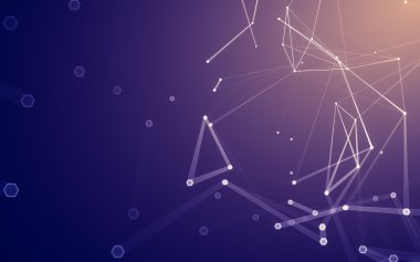 Çokgen alanı düşük Poli koyu arka plan, 3d render