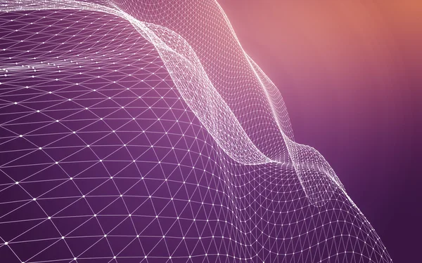 Çokgen alanı düşük Poli koyu arka plan, 3d render