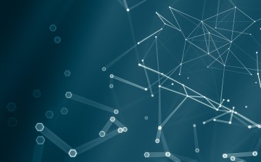 Çokgen alanı düşük Poli koyu arka plan, 3d render