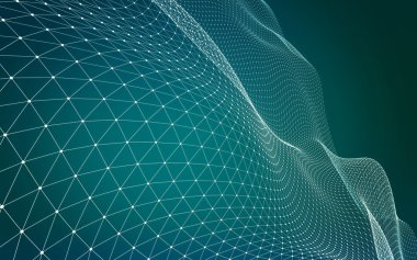 Çokgen alanı düşük Poli koyu arka plan, 3d render