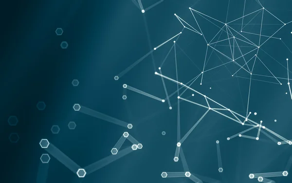 Çokgen alanı düşük Poli koyu arka plan, 3d render