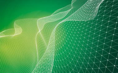 Çokgen alanı düşük Poli koyu arka plan, 3d render