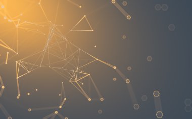 Çokgen alanı düşük Poli koyu arka plan, 3d render