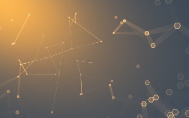 Çokgen alanı düşük Poli koyu arka plan, 3d render