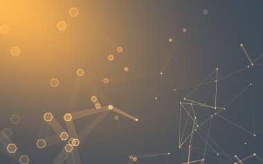 Çokgen alanı düşük Poli koyu arka plan, 3d render