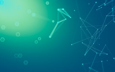 Çokgen alanı düşük Poli koyu arka plan, 3d render