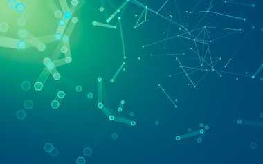 Çokgen alanı düşük Poli koyu arka plan, 3d render