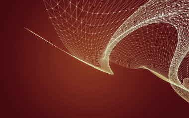 Çokgen alanı düşük Poli koyu arka plan, 3d render