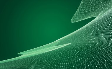 Çokgen alanı düşük Poli koyu arka plan, 3d render