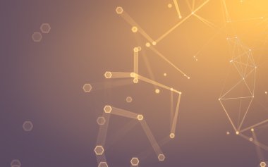 Çokgen alanı düşük Poli koyu arka plan, 3d render