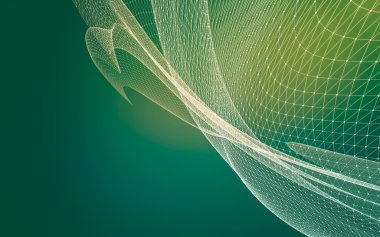 Çokgen alanı düşük Poli koyu arka plan, 3d render