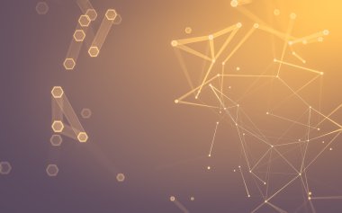 Çokgen alanı düşük Poli koyu arka plan, 3d render