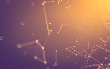 Çokgen alanı düşük Poli koyu arka plan, 3d render