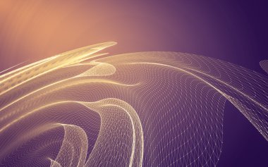 Çokgen alanı düşük Poli koyu arka plan, 3d render