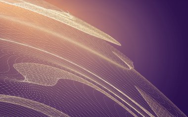 Çokgen alanı düşük Poli koyu arka plan, 3d render