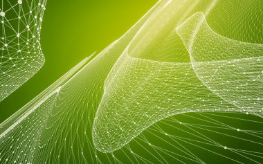 Çokgen alanı düşük Poli koyu arka plan, 3d render