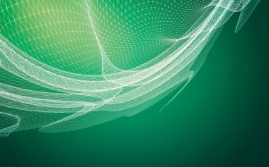 Çokgen alanı düşük Poli koyu arka plan, 3d render