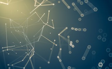 Çokgen alanı düşük Poli koyu arka plan, 3d render