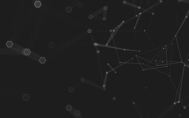 Çokgen alanı düşük Poli koyu arka plan, 3d render