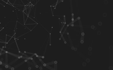 Çokgen alanı düşük Poli koyu arka plan, 3d render