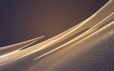 Çokgen alanı düşük Poli koyu arka plan, 3d render