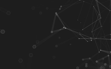 Çokgen alanı düşük Poli koyu arka plan, 3d render