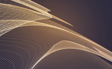 Çokgen alanı düşük Poli koyu arka plan, 3d render