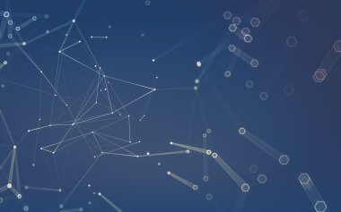 Çokgen alanı düşük Poli koyu arka plan, 3d render