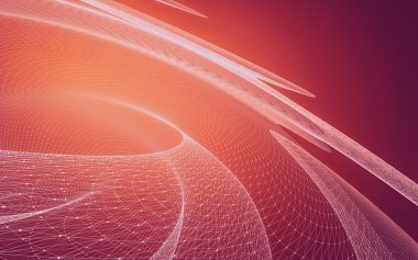 Çokgen alanı düşük Poli koyu arka plan, 3d render