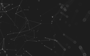 Çokgen alanı düşük Poli koyu arka plan, 3d render