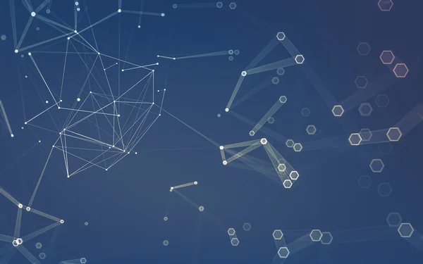 Çokgen alanı düşük Poli koyu arka plan, 3d render