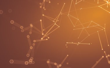 Çokgen alanı düşük Poli koyu arka plan, 3d render