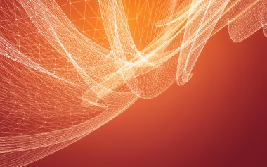 Çokgen alanı düşük Poli koyu arka plan, 3d render