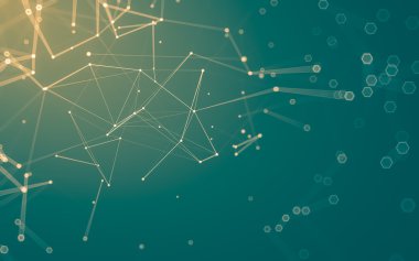 Çokgen alanı düşük Poli koyu arka plan, 3d render