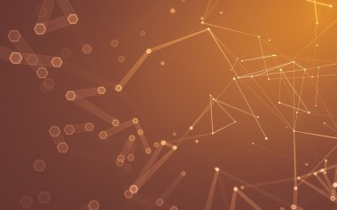 Çokgen alanı düşük Poli koyu arka plan, 3d render